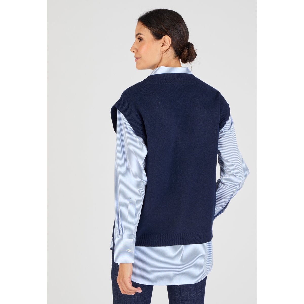 Pull sans manches Thermolactyl bleu marine, DAMART