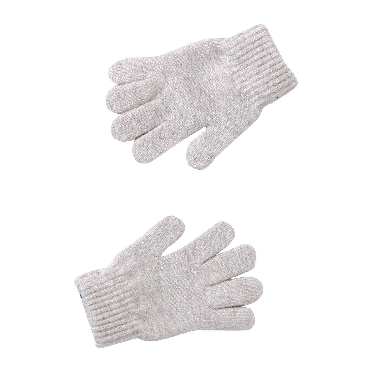 Ensemble tricot bonnet, snood et gants sable, VERTBAUDET