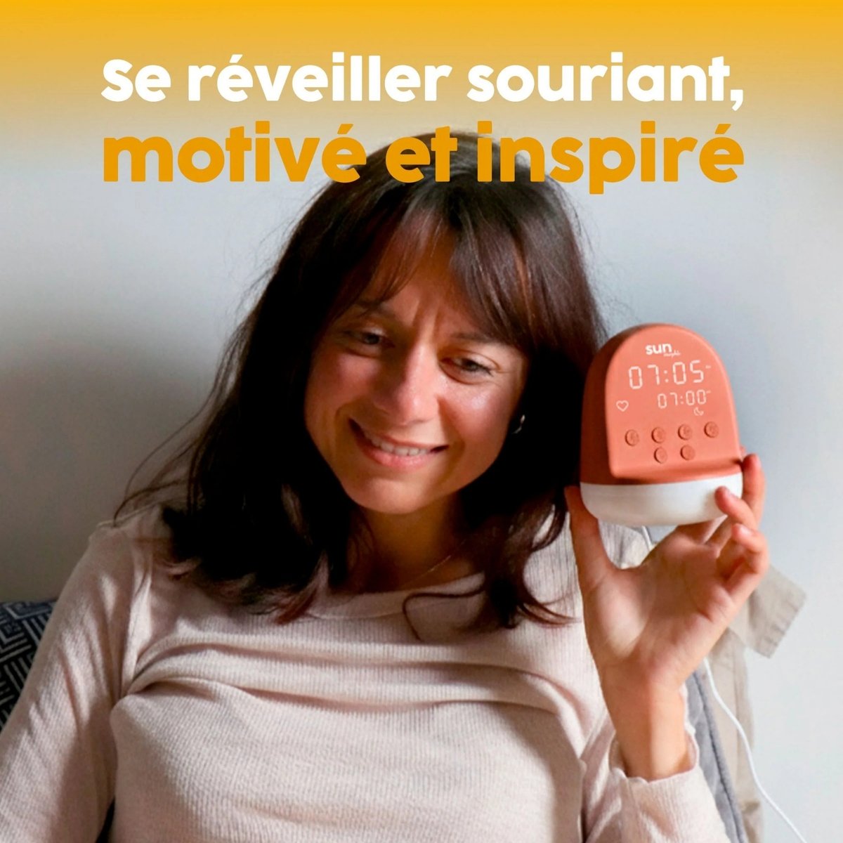 Réveil Sun couleur unique, MORPHEE