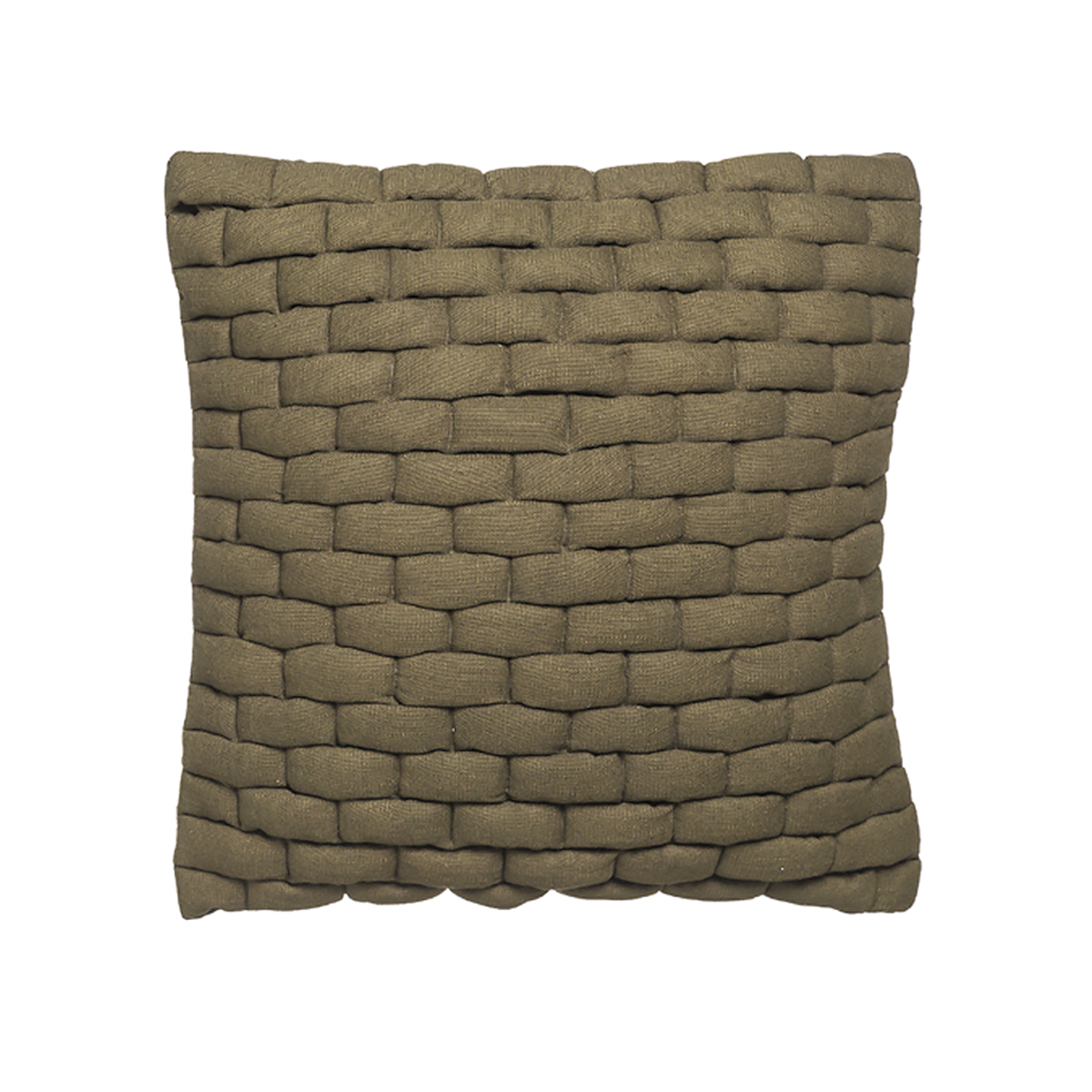 Housse de coussin en coton 50x50 NUT marron, SIA DECO