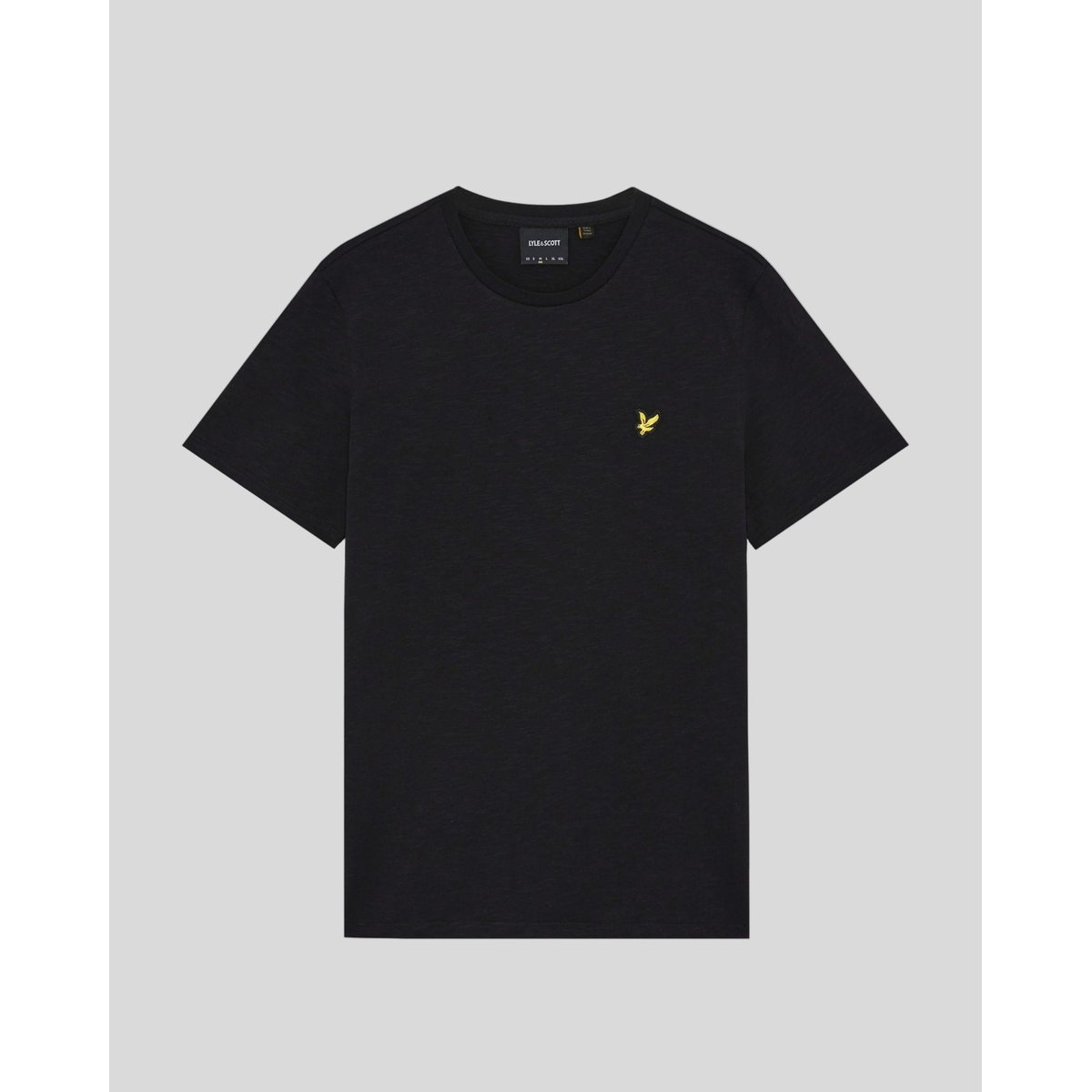 T-shirt en coton fin slub noir jais, LYLE & SCOTT
