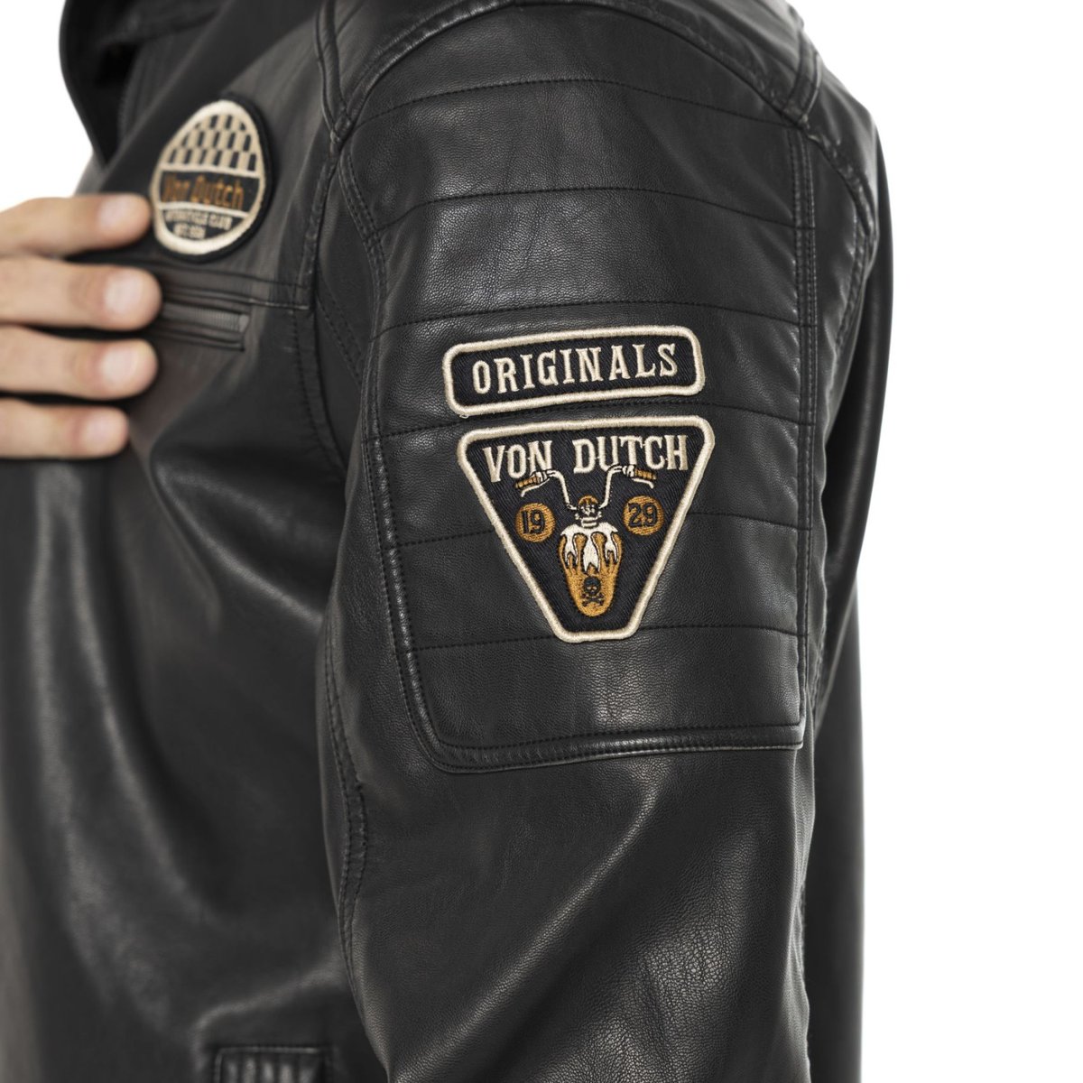 Veste simili RIDER noir/blanc/jaune, VON DUTCH