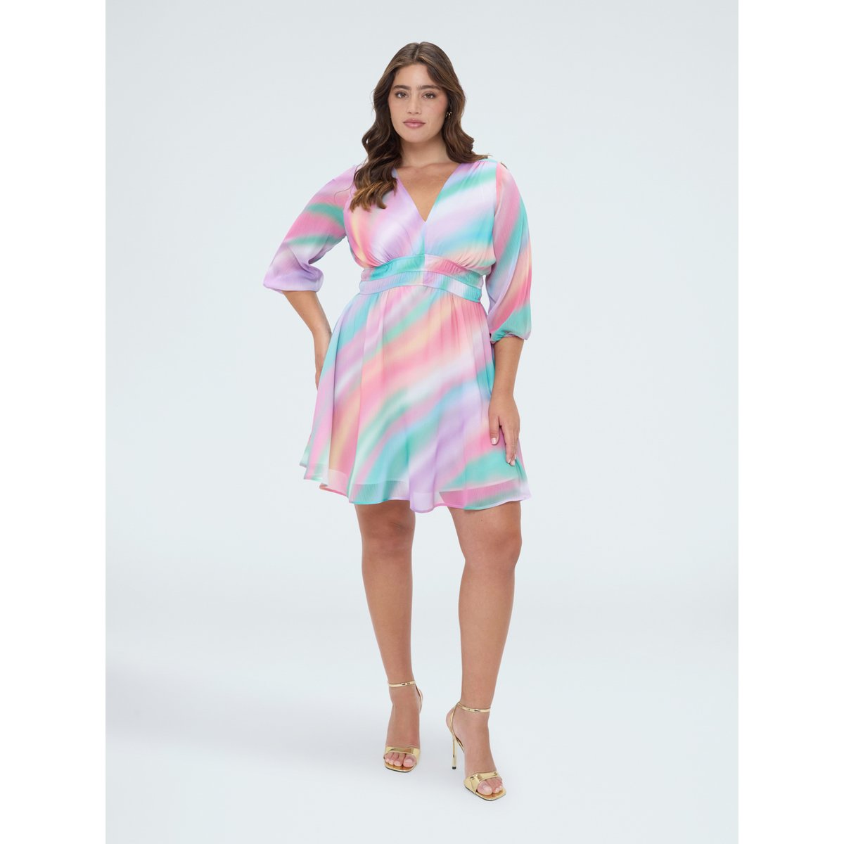 Robe courte imprimée rose, FIORELLA RUBINO