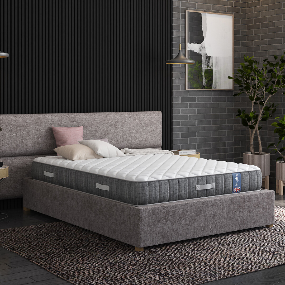 Pocket+ Hybrid Eco Foam Support Mattress white, ASPIRE