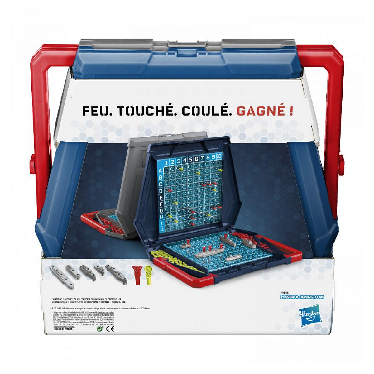 jeu de societe Touché coulé couleur unique, HASBRO