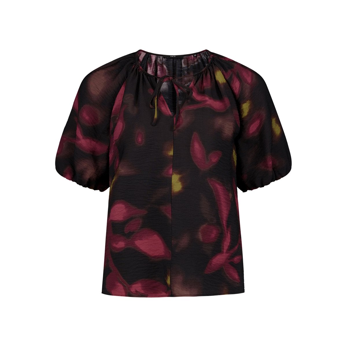 Blouse casual à imprimé à fleurs black/dark red, ZERO