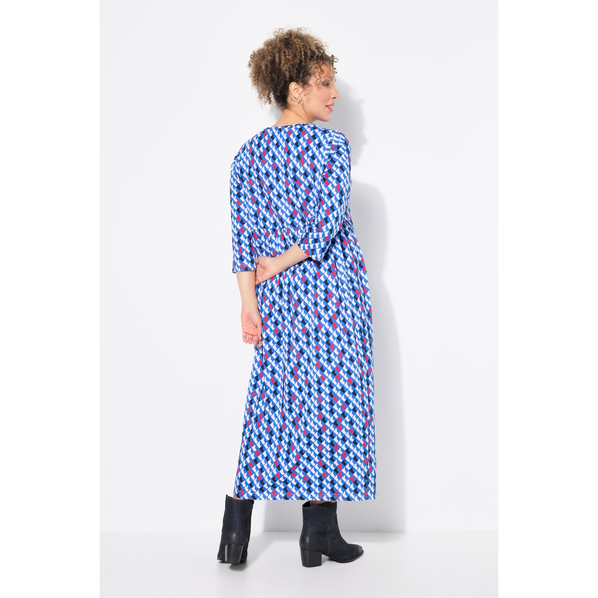 Robe en jersey coupe évasée noir, ULLA POPKEN