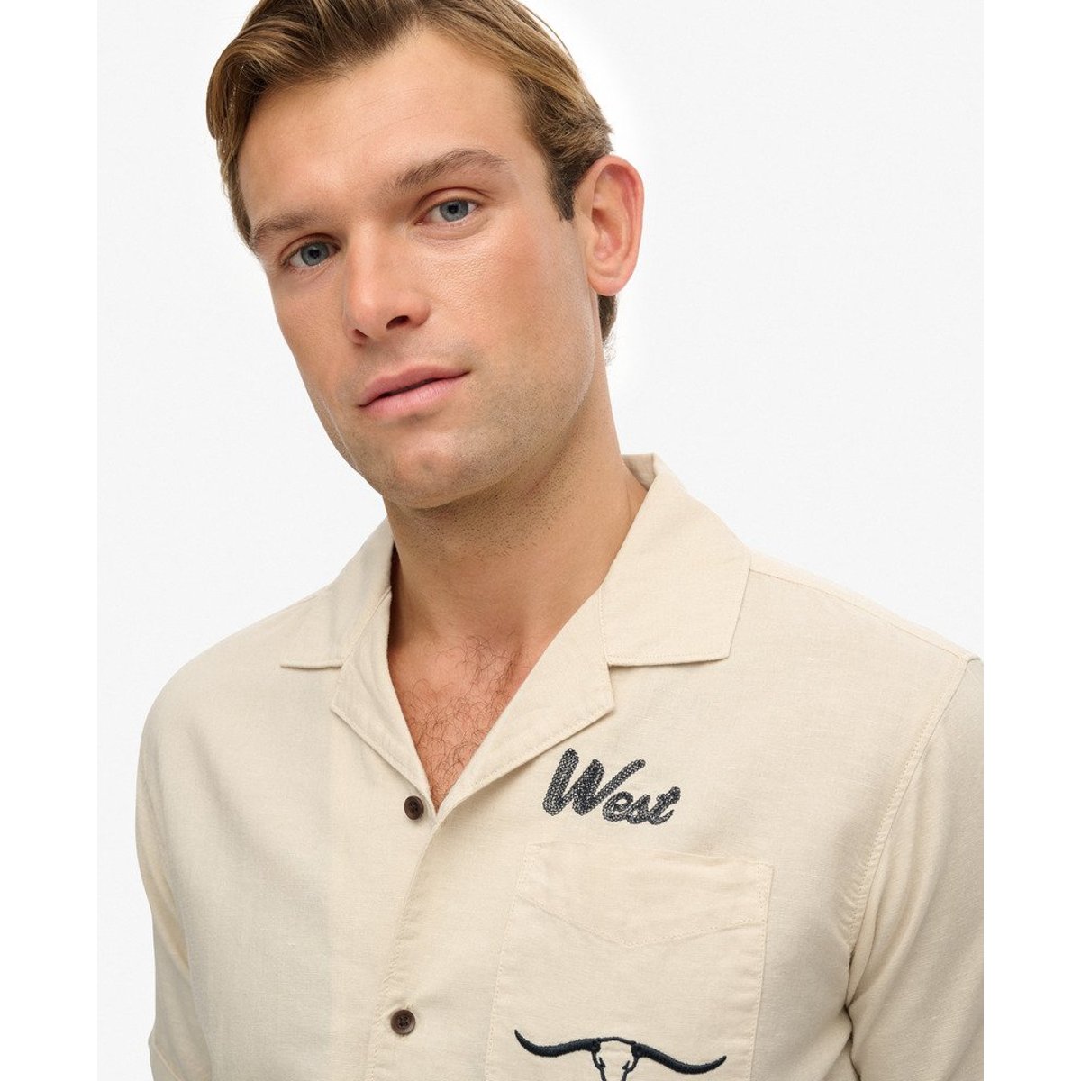 The Merchant Store - Chemise Resort beige avoine, SUPERDRY
