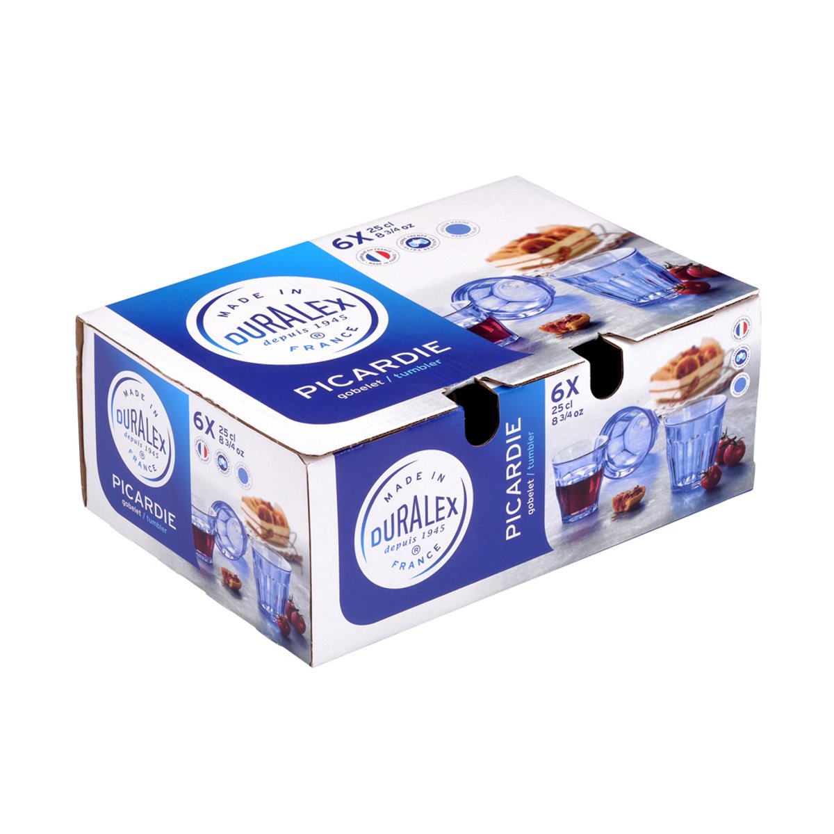 Gobelet 25 cl (lot de 6)-PICARDIE bleu marine, DURALEX