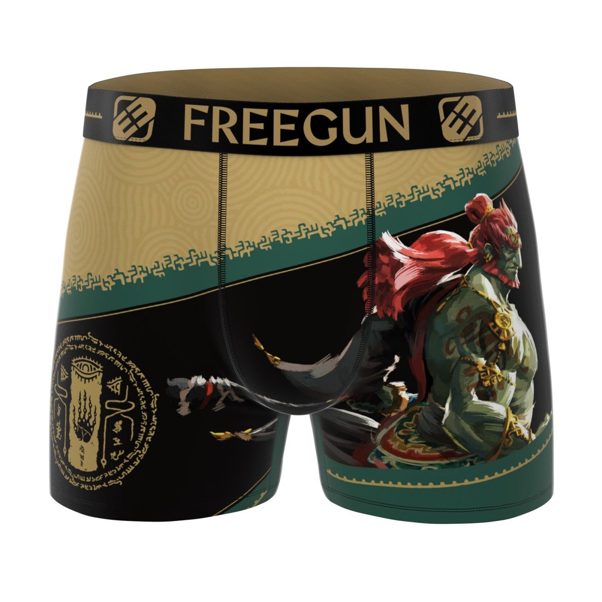 Lot De 4 Boxers Zelda vert/beige/blanc, FREEGUN