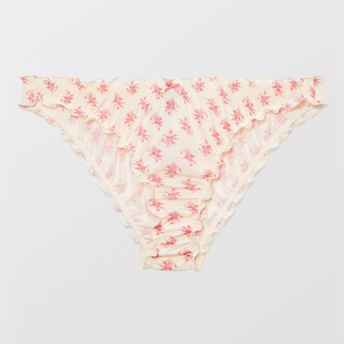 Culotte froufrou CAROLE en microfibre imprimée ecru, MONOPRIX