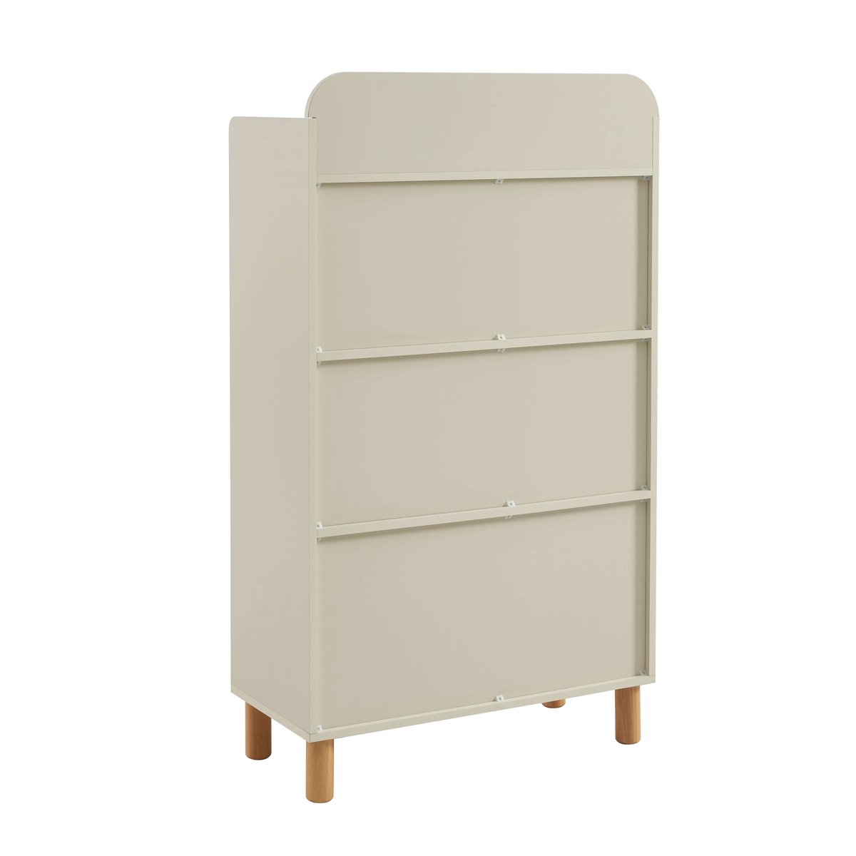 Bibliothèque enfant JANA beige et bois clair, BAÏTA