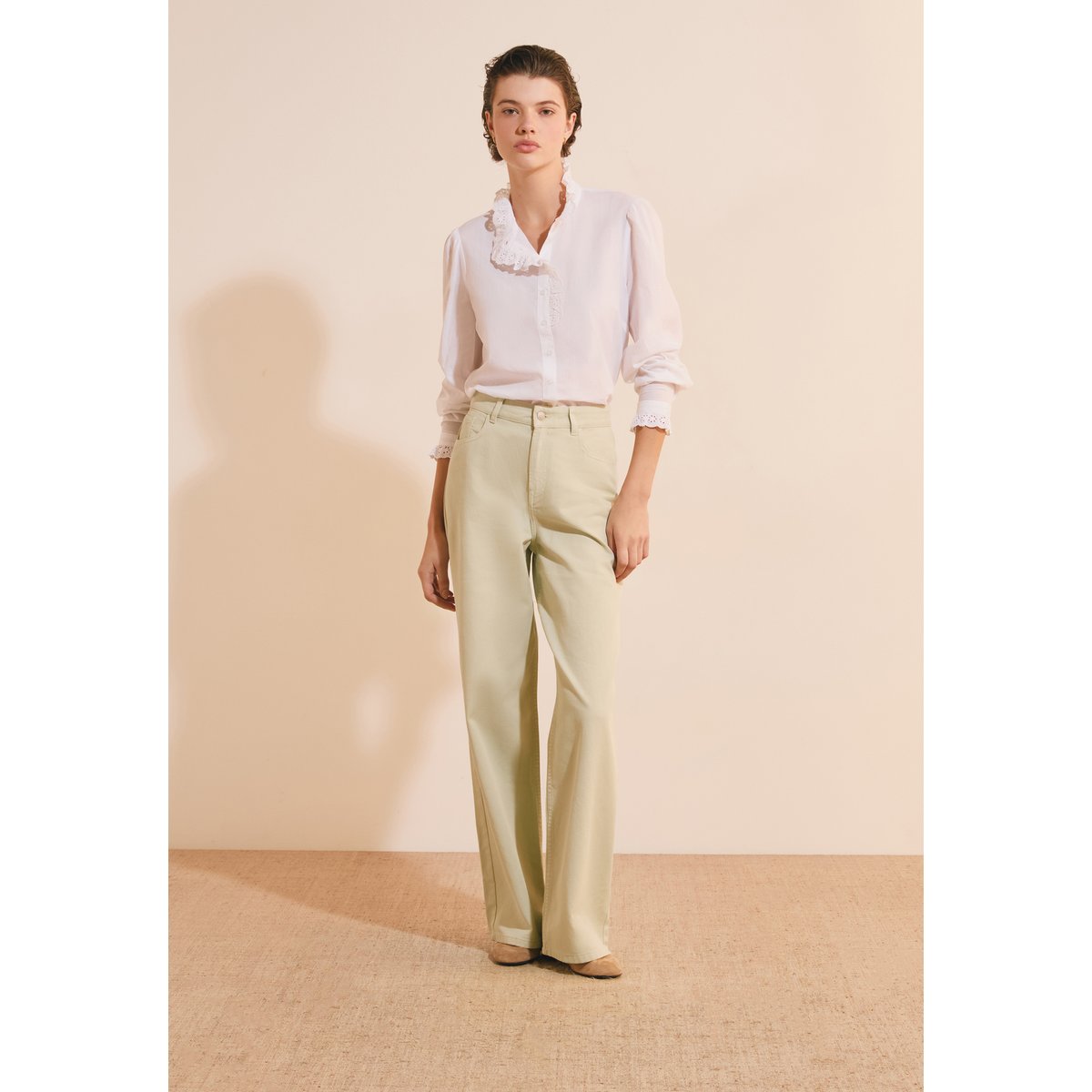 Jean large DOOSA GD vert nil, ETAM