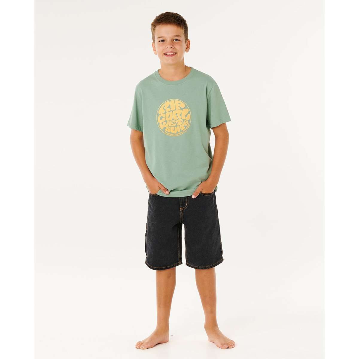 T-shirt à manches courtes WETTIE Passage ICON Enfant aloe, RIP CURL