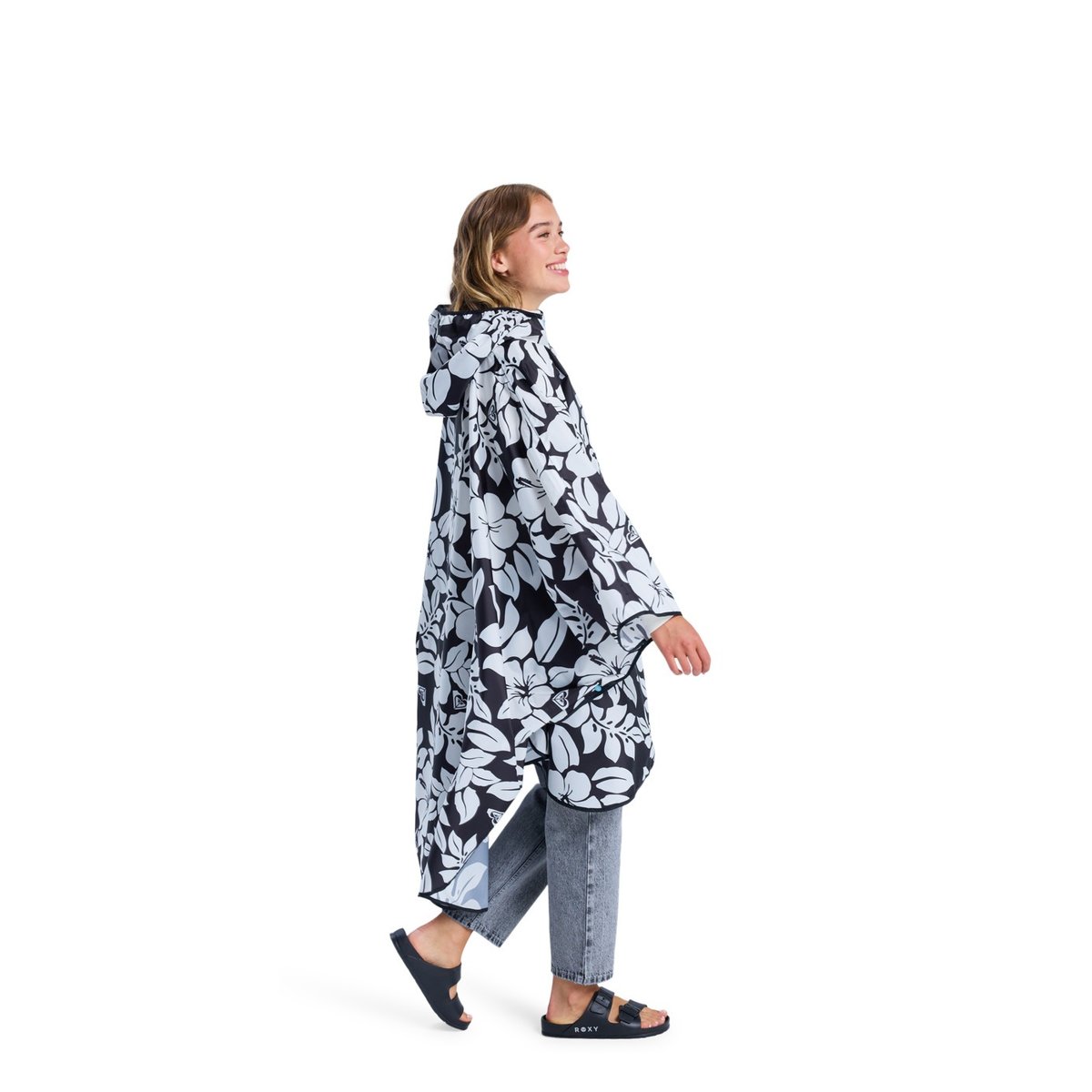 Poncho de pluie MIDNIGHT RAIN. noir anthracite the big mo, ROXY