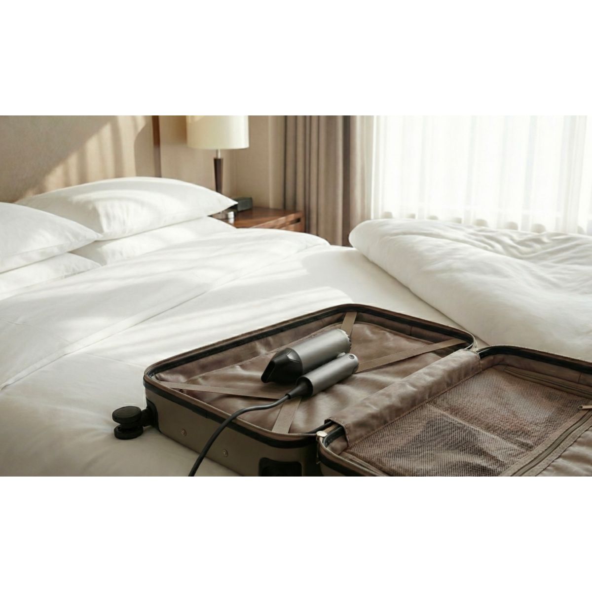 Sèche cheveux de voyage EFHD PocketDry noir et gris, ESSENTIEL B