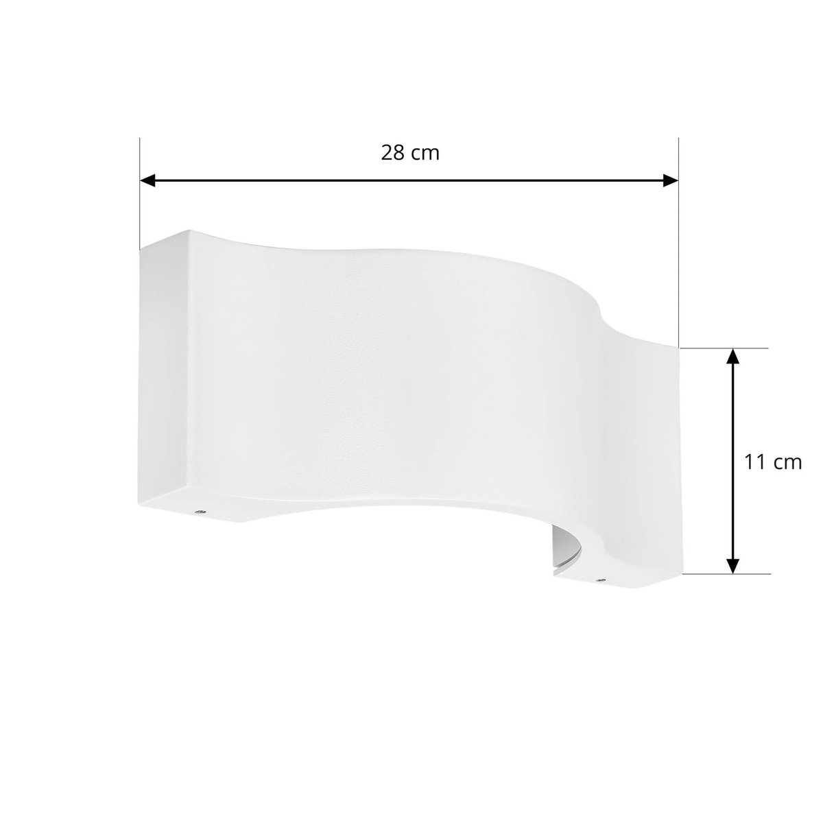 Applique extérieure en aluminium moderneLED blanc, blanc satiné, LUCANDE