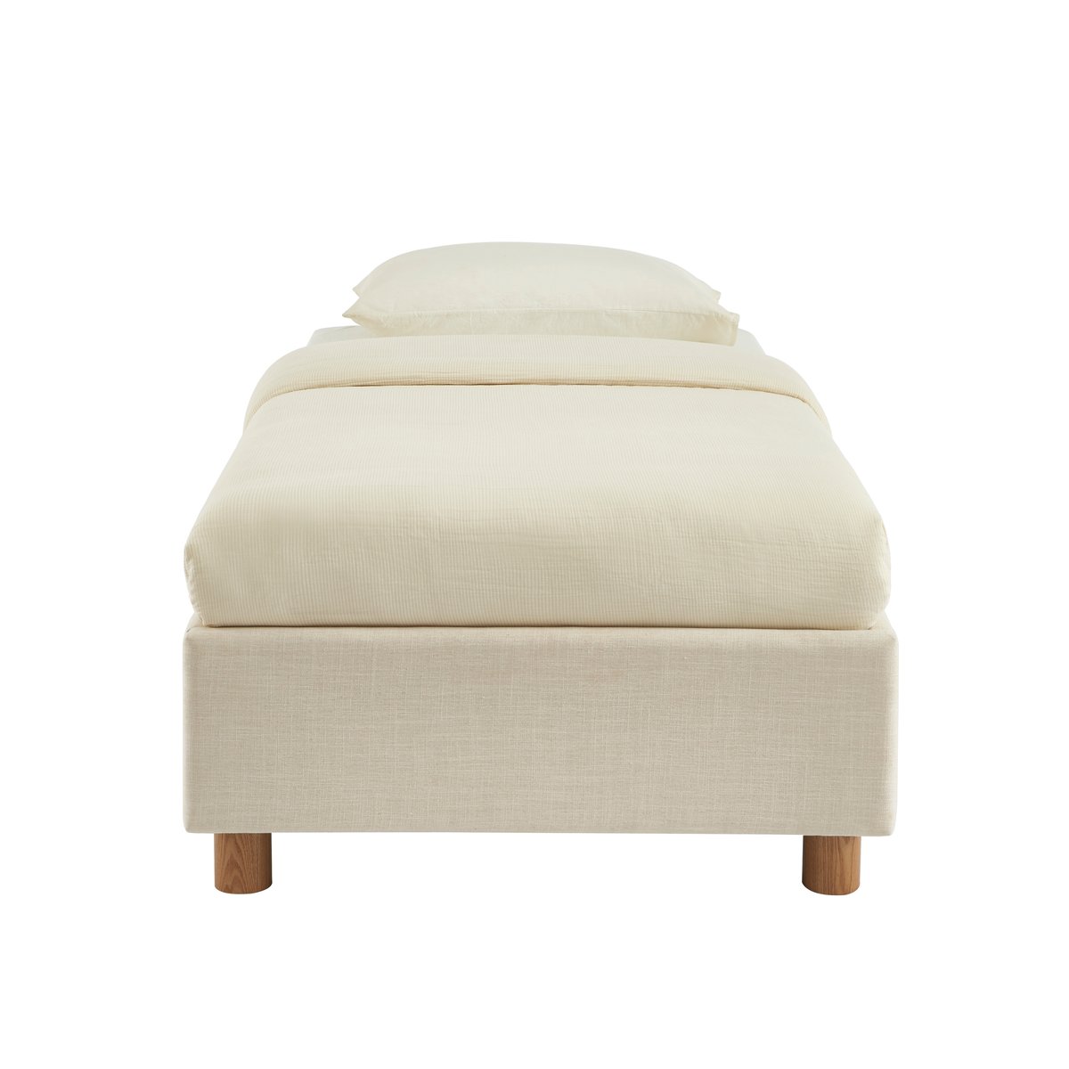 Lit coffre avec sommier relevable KORALL beige, SORELH