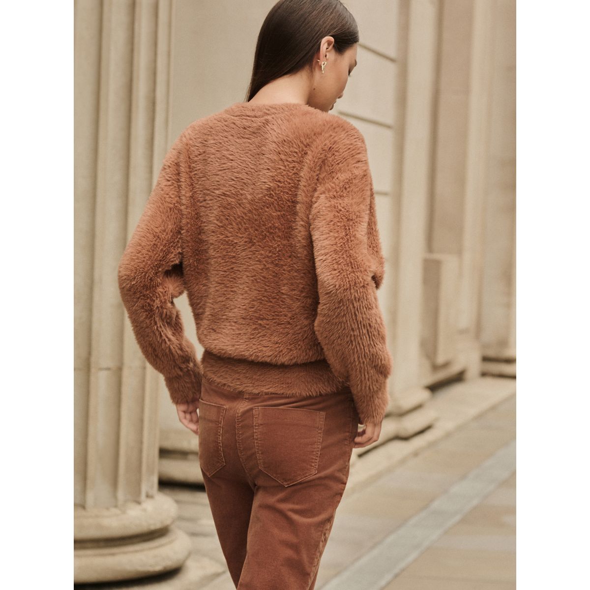 Blouson aviateur zippé ours marron chameau, NEXT