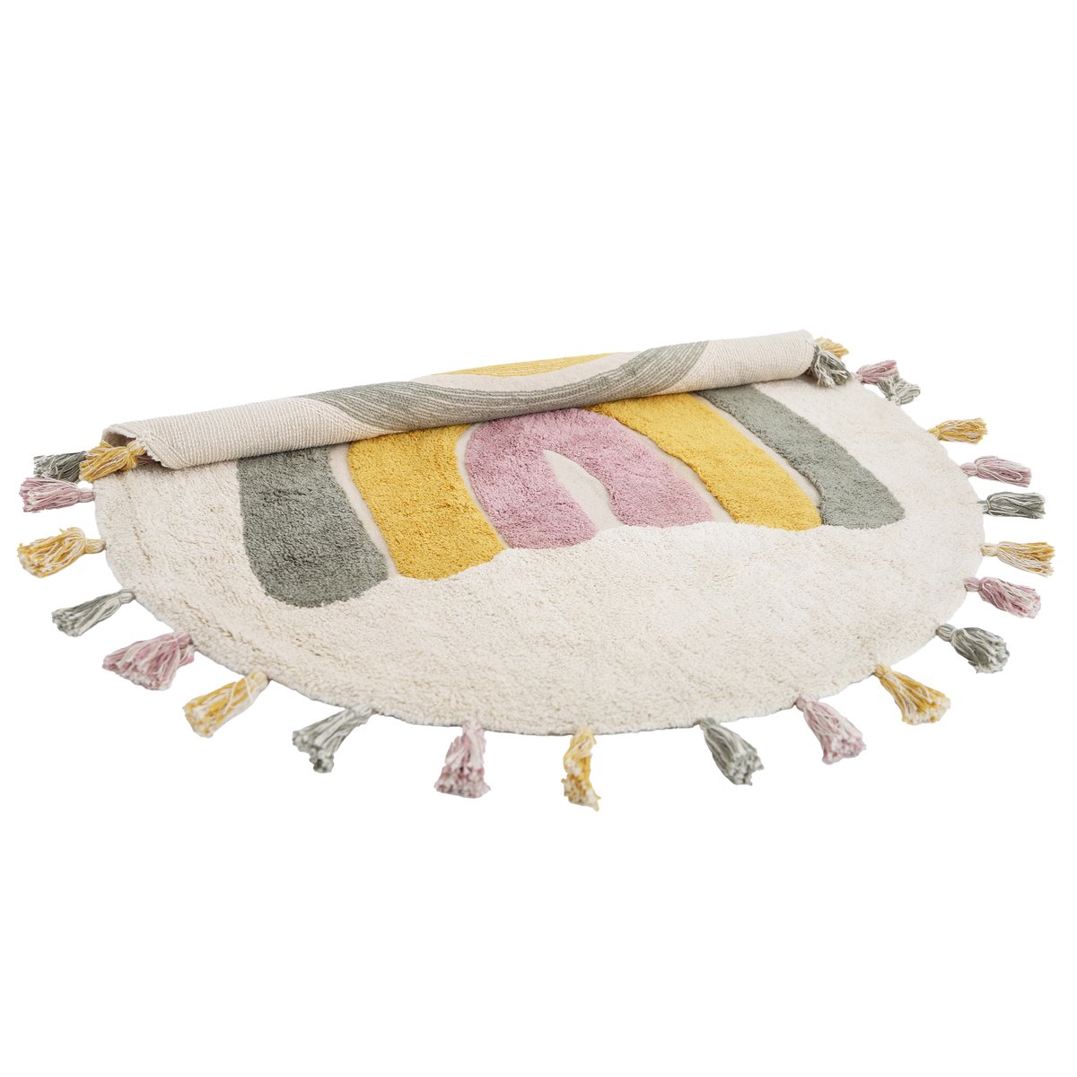 Tapis enfant coton lavable arc en ciel RAINBOW moss, NATTIOT