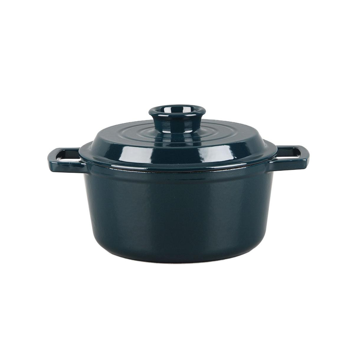 Cocotte en fonte ronde 20cm - "Masseiron Emeraude" couleur unique, LAGUIOLE CUISSON