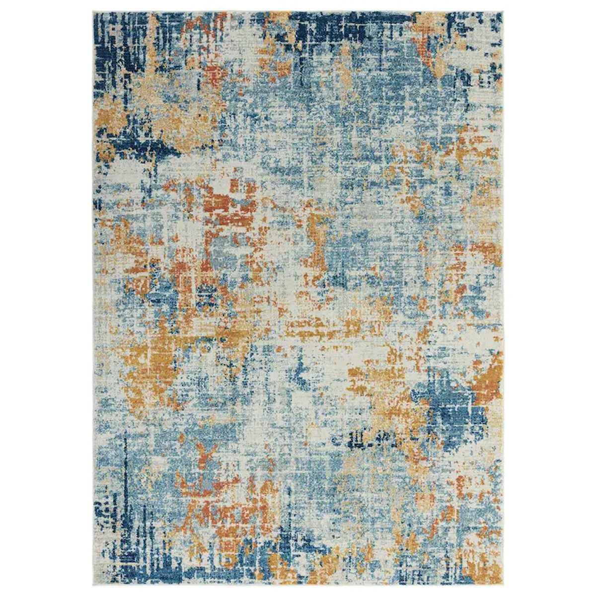 Tapis salon et chambre moderne tissé plat MIRAGE multicolore, NOVATREND
