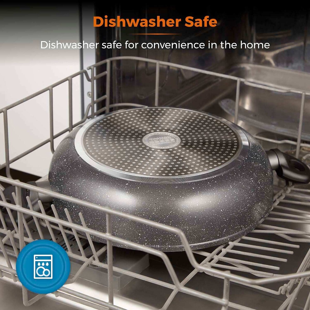 30cm Cerastone Low Casserole grey, TOWER