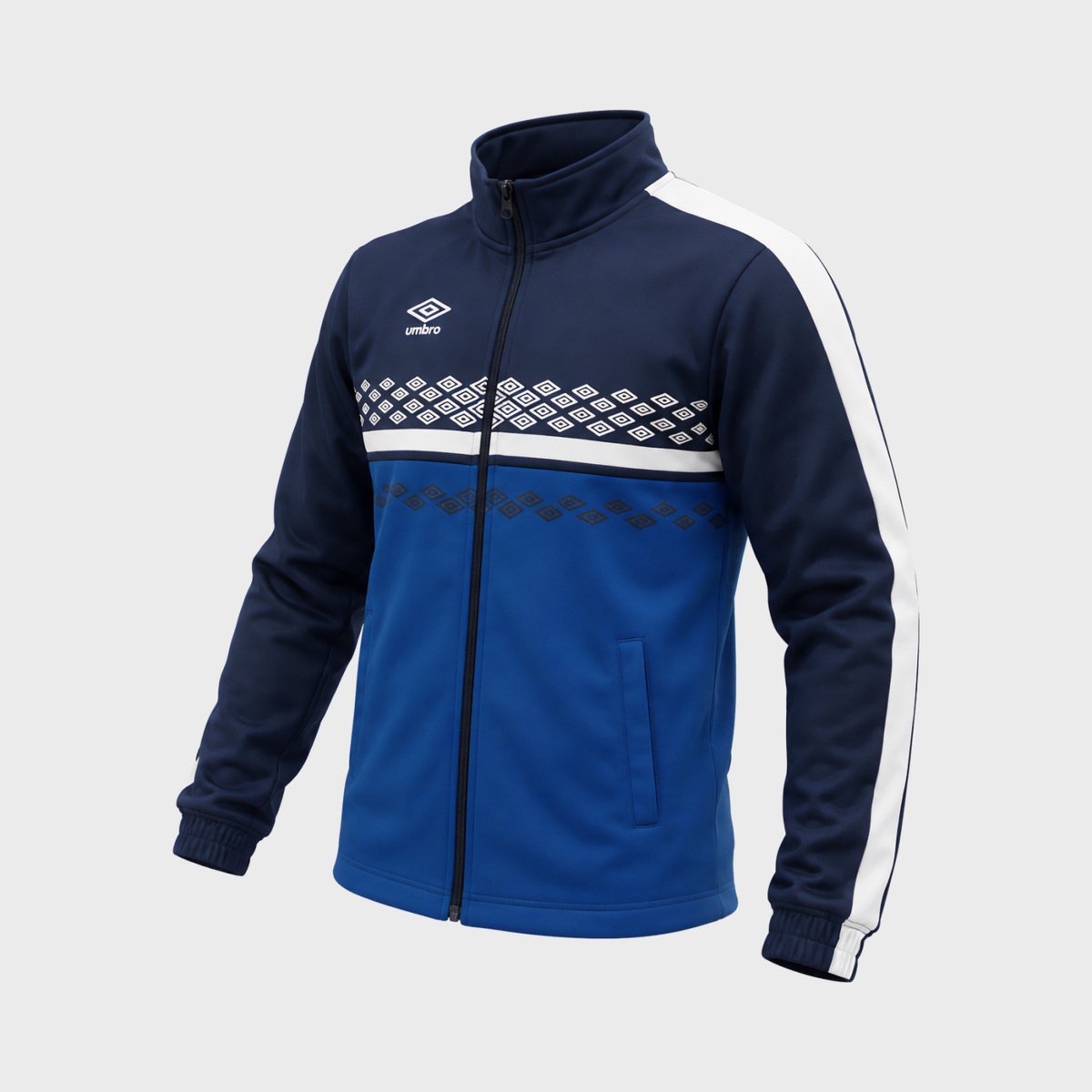 Ensemble de survêtement junior bicolore veste zippé et pantalon bleu marine/bleu/blanc, UMBRO