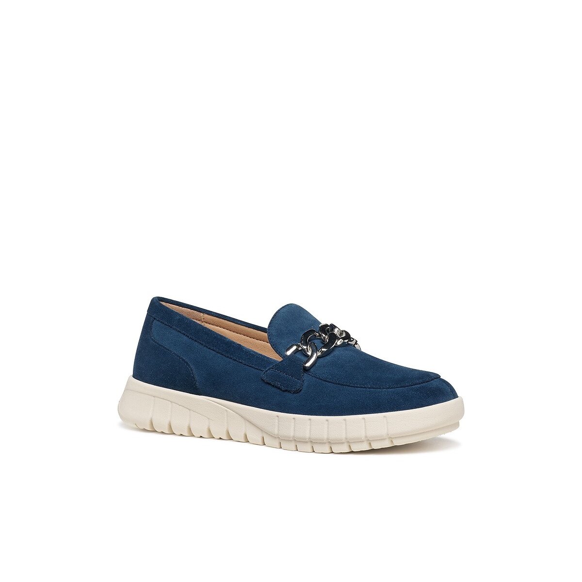 Mocassins en cuir Flextride bleu marine, GEOX