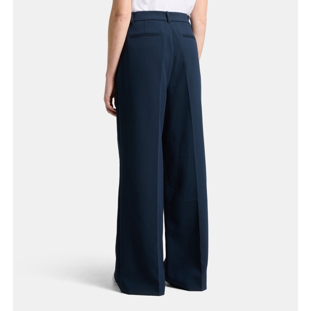 Pantalon large tristan à pinces bleu marine, GALERIES LAFAYETTE