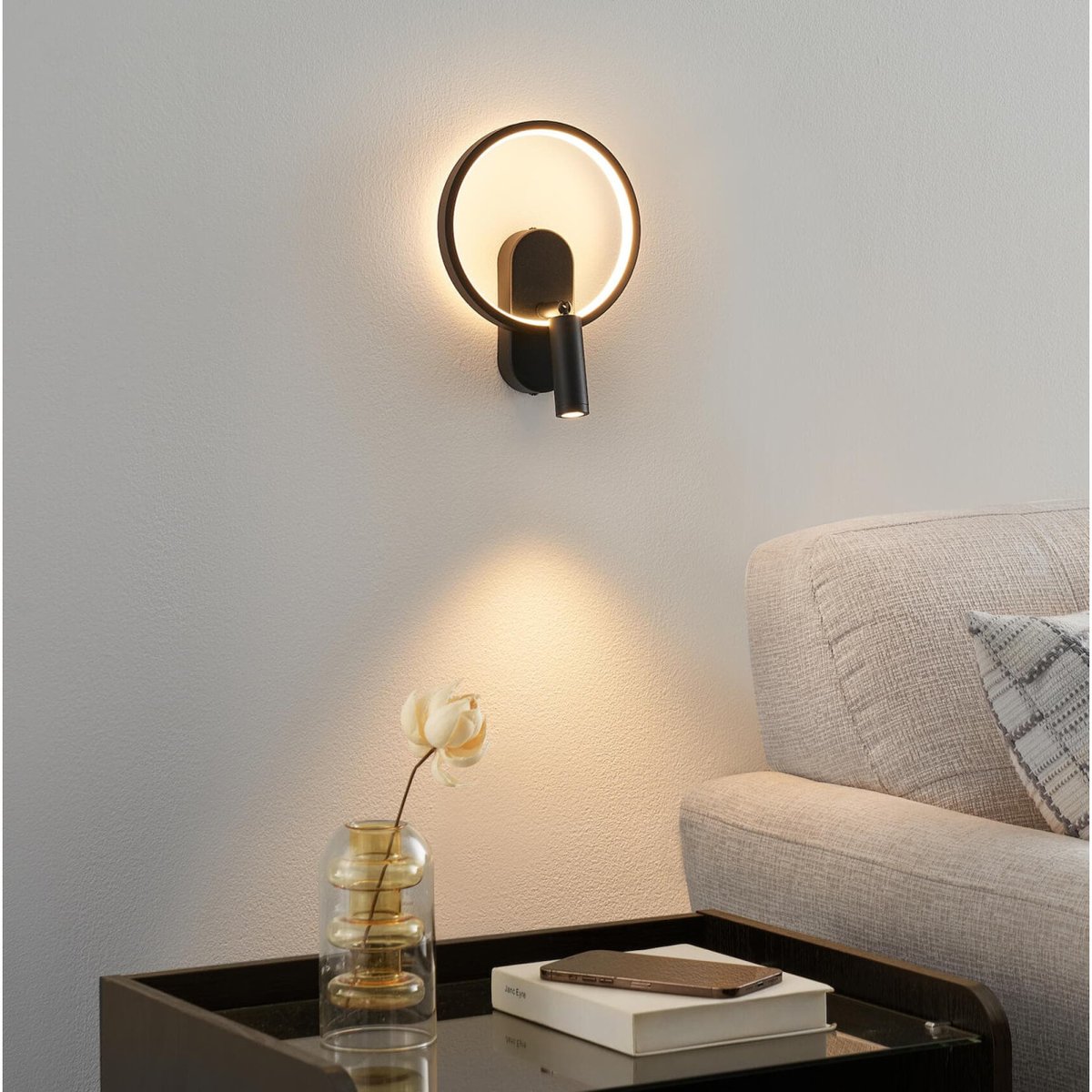 Applique Murale Polyvalente – LONA noir, KOSILUM