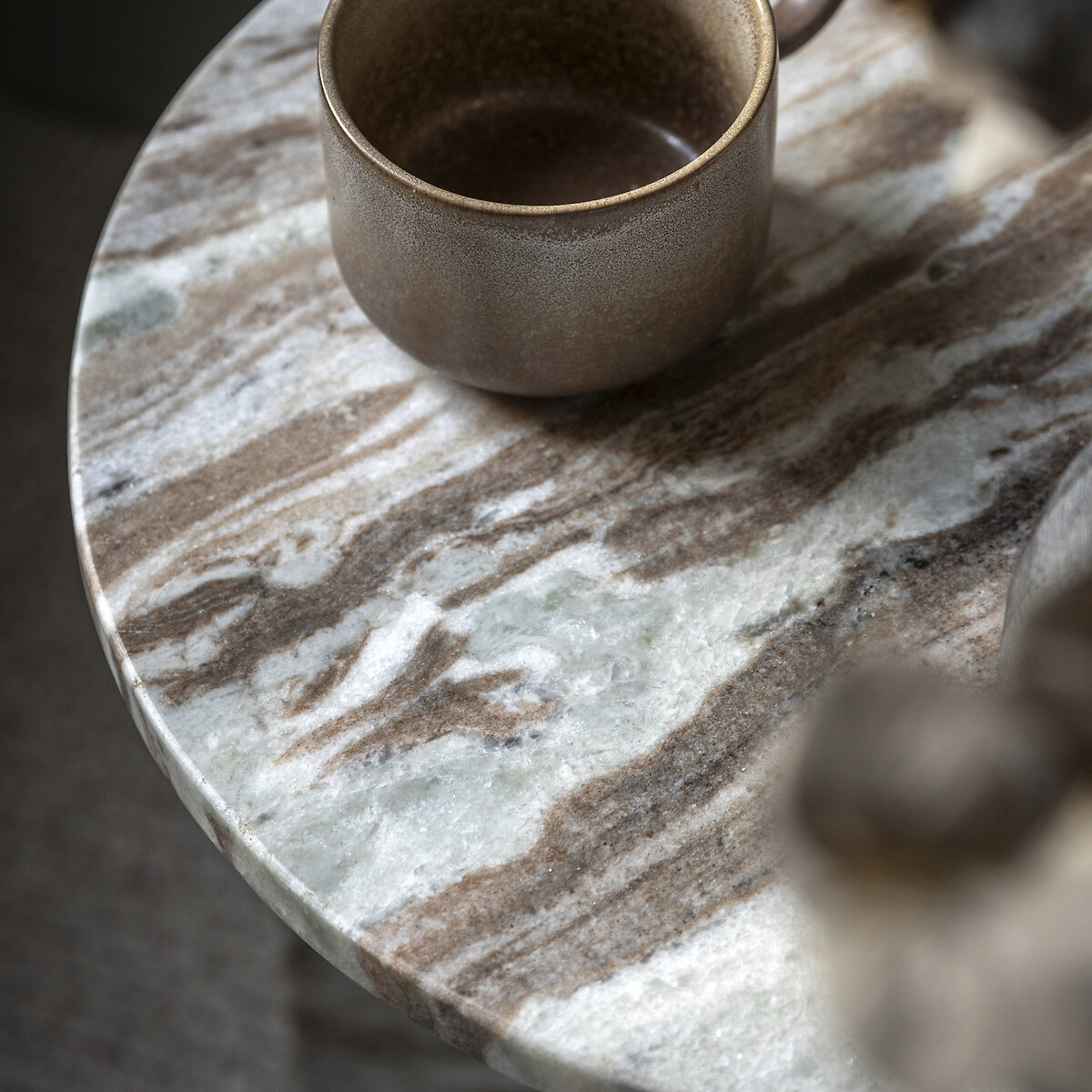 Addison Sculptural Marble Side Table natural, ÉDITÉ