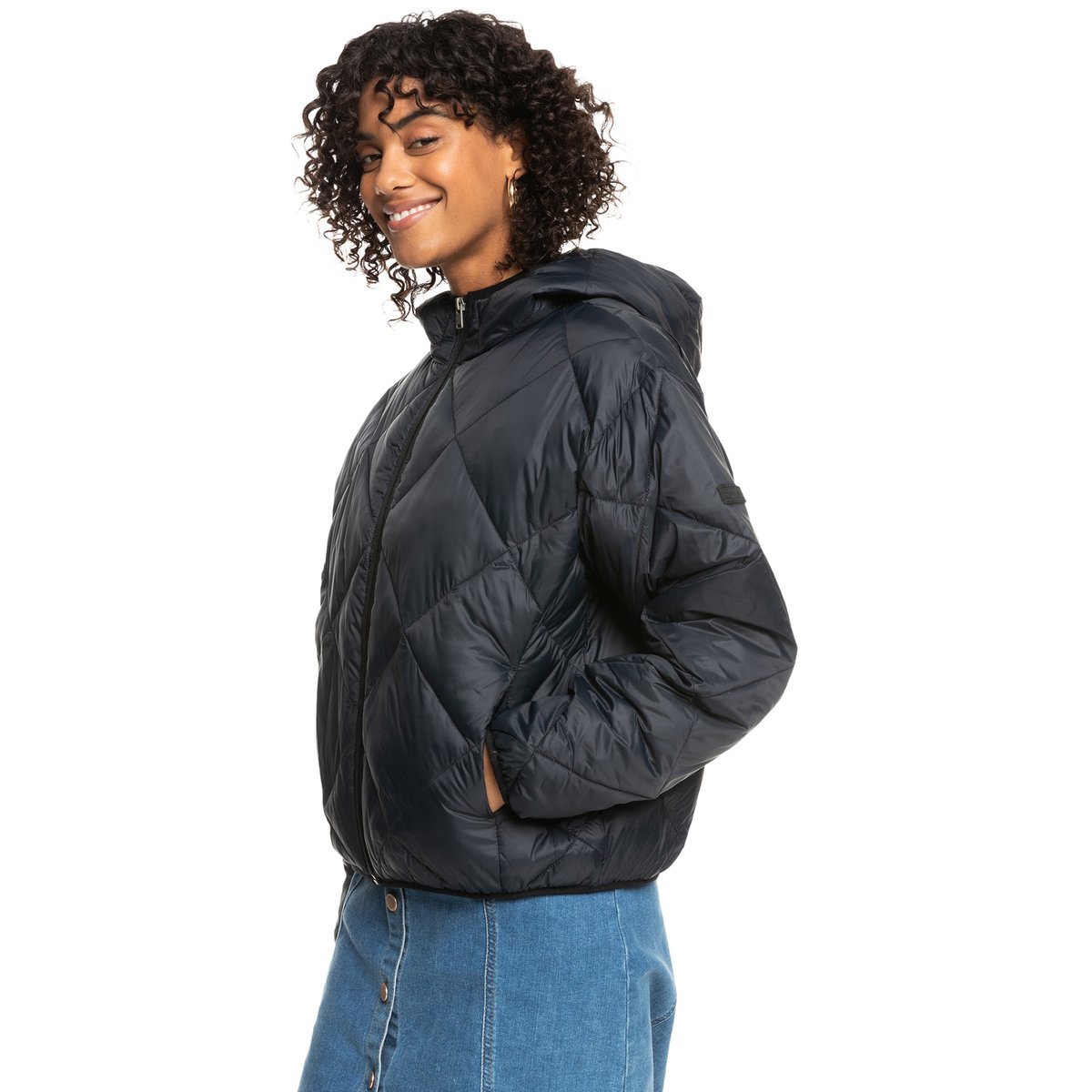 Veste matelassée compacte WIND SWEPT. noir anthracite, ROXY