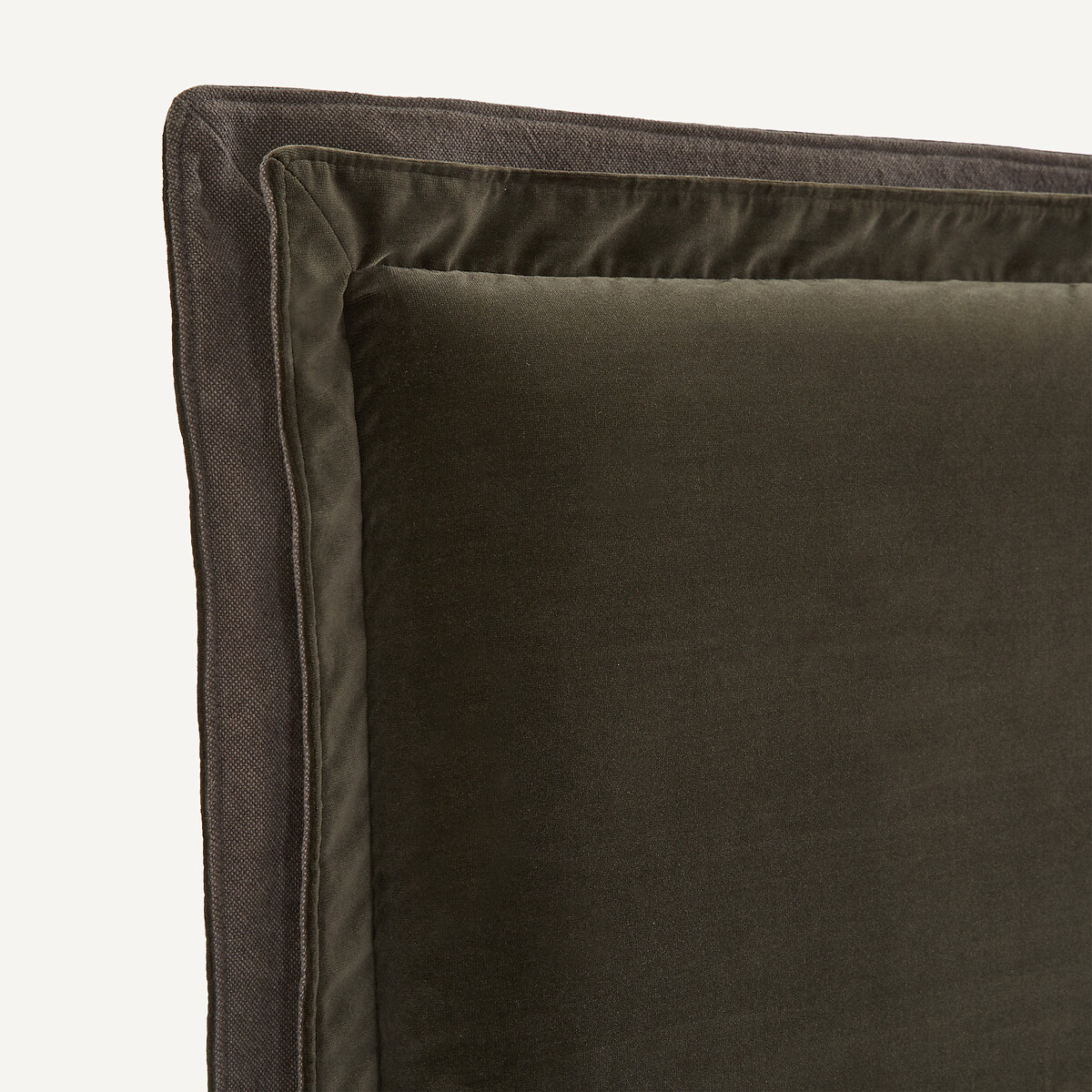 Housse pour tête de lit, en velours, CONNOR vert kaki foncé, AM.PM