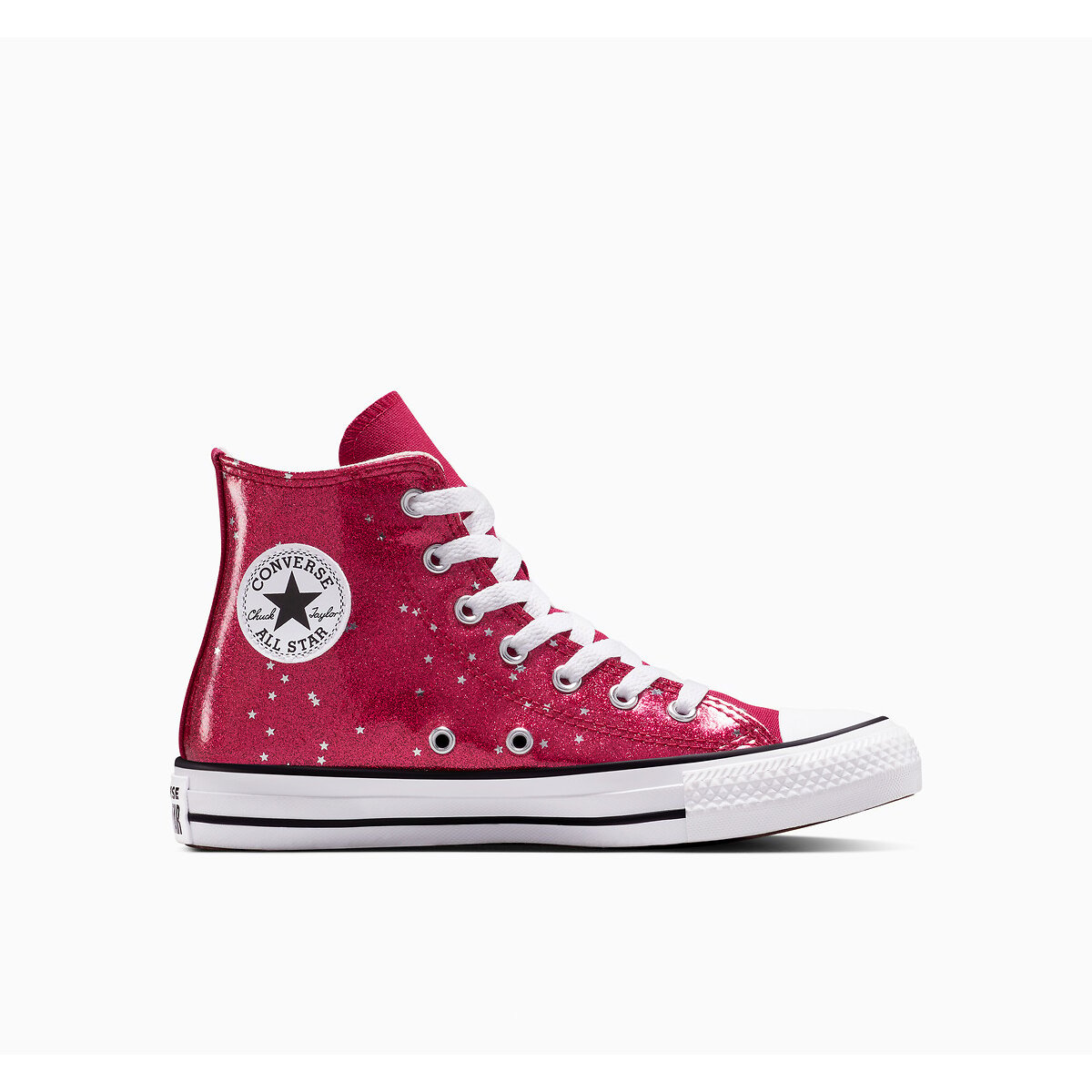 Kids Chuck Taylor All Star Varsity Glitter Trainers berry, CONVERSE