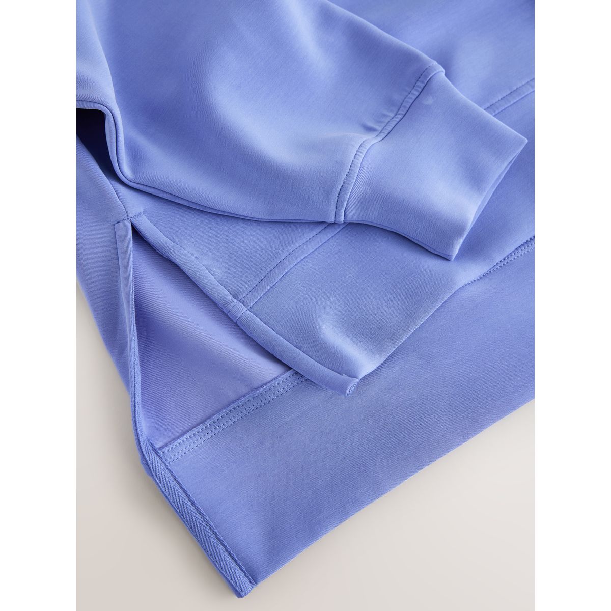 Pull active à col bénitier en modal doux bleu, NEXT