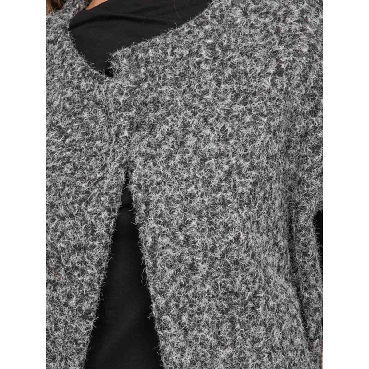 Gilet Sans Manches Maille Bouclée Ujara gris, DONA LISA
