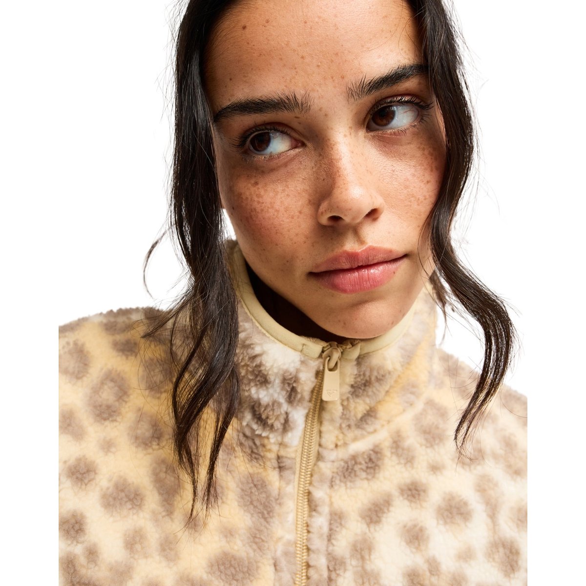 Polaire demi-zip JIVE TALKING BONDED. beige wild side, ROXY