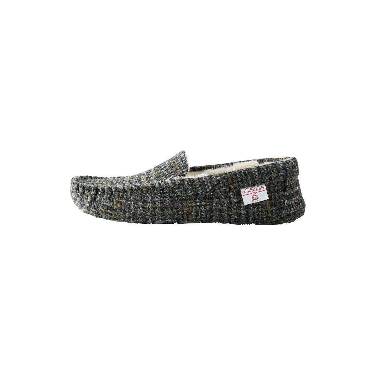Chaussons mocassins harris tweed Signature bleu marine, NEXT