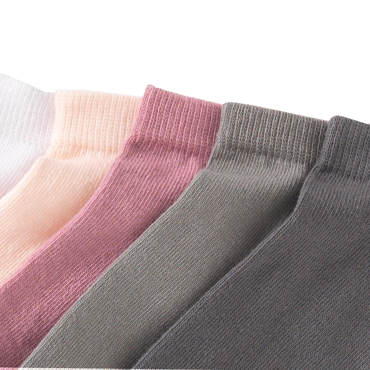 Lot de 5 paires de socquettes rose/gris, LA REDOUTE COLLECTIONS