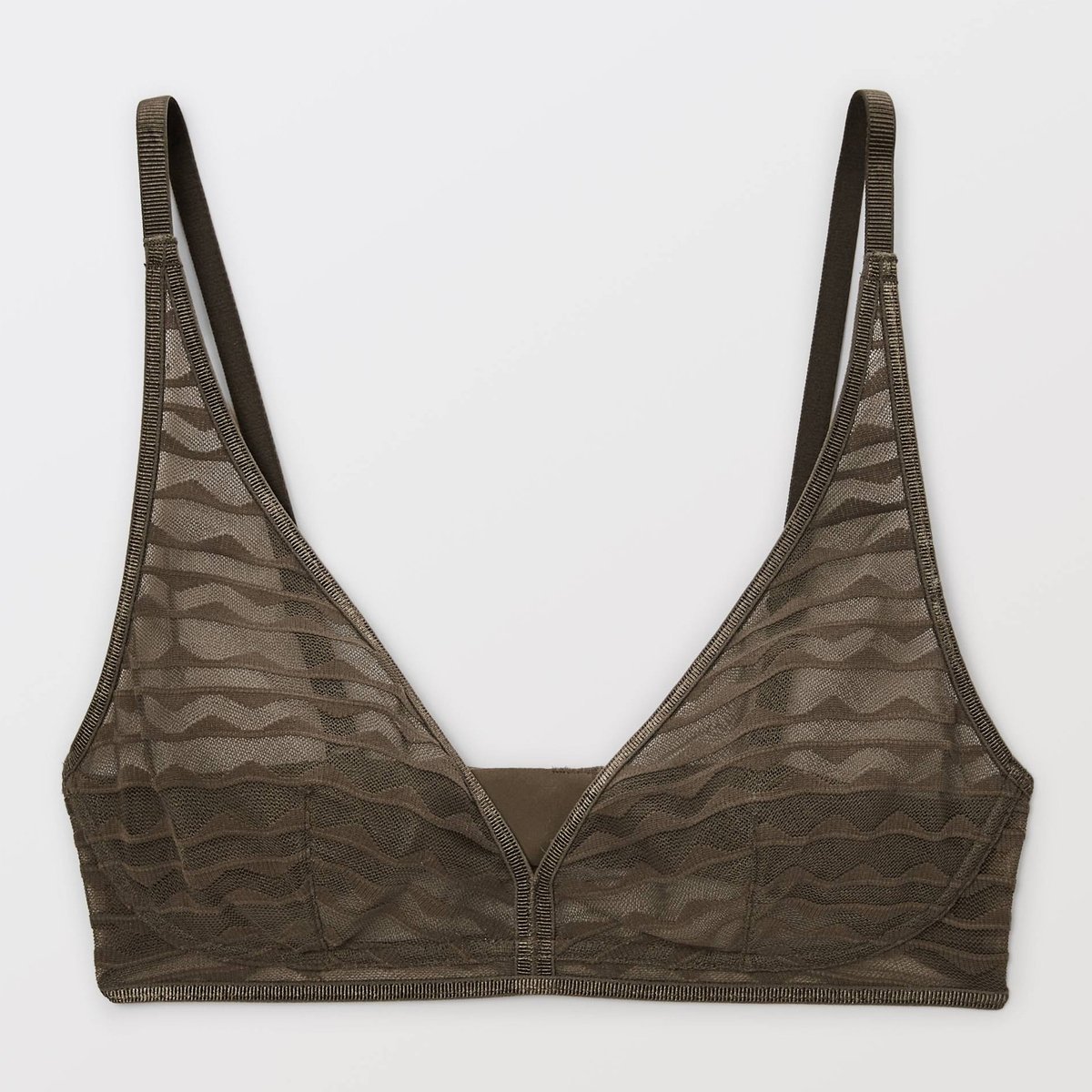 Soutien-gorge triangle foulard FATOU en dentelle militaire, MONOPRIX