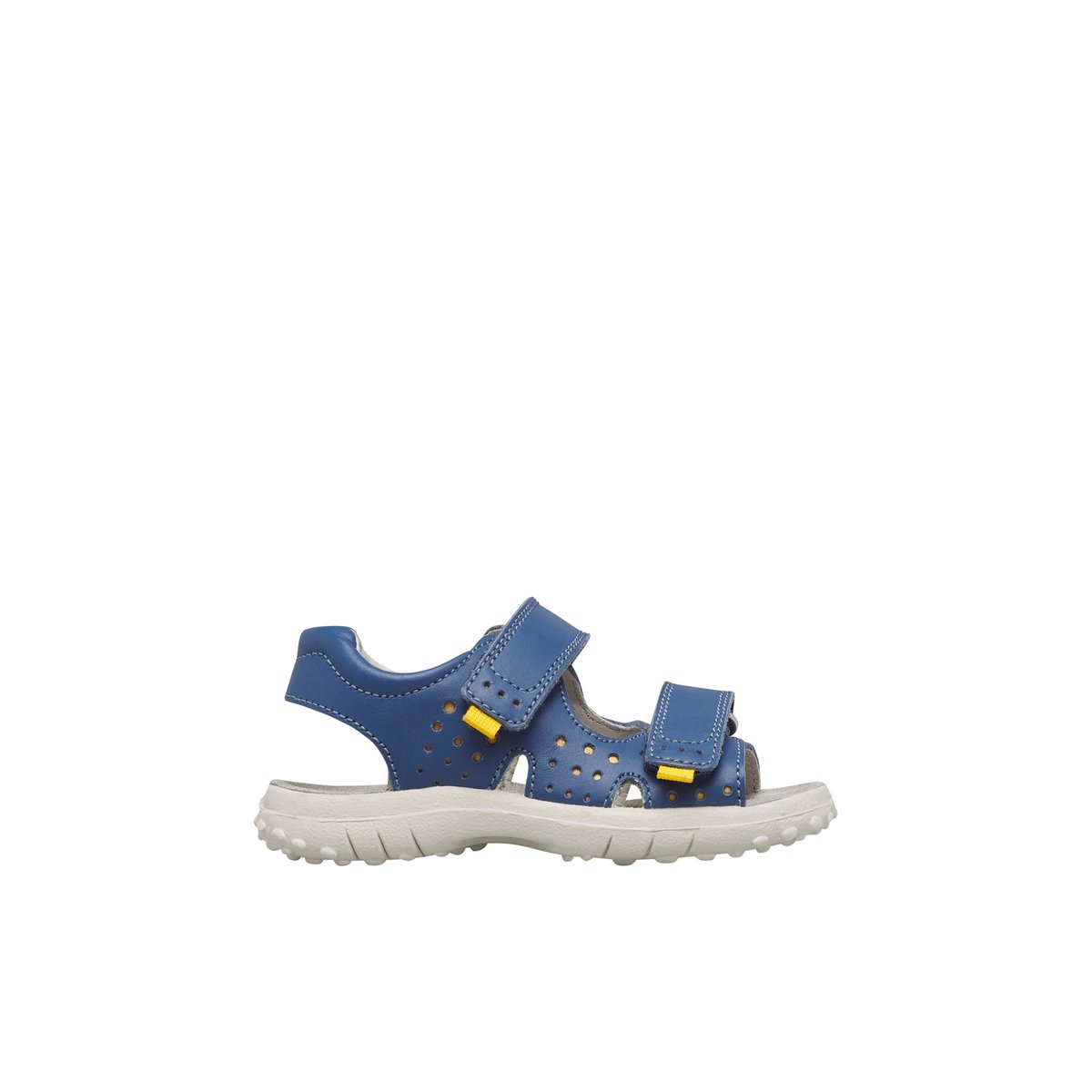 Sandales en cuir DUMIKI bleu-jaune, NATURINO