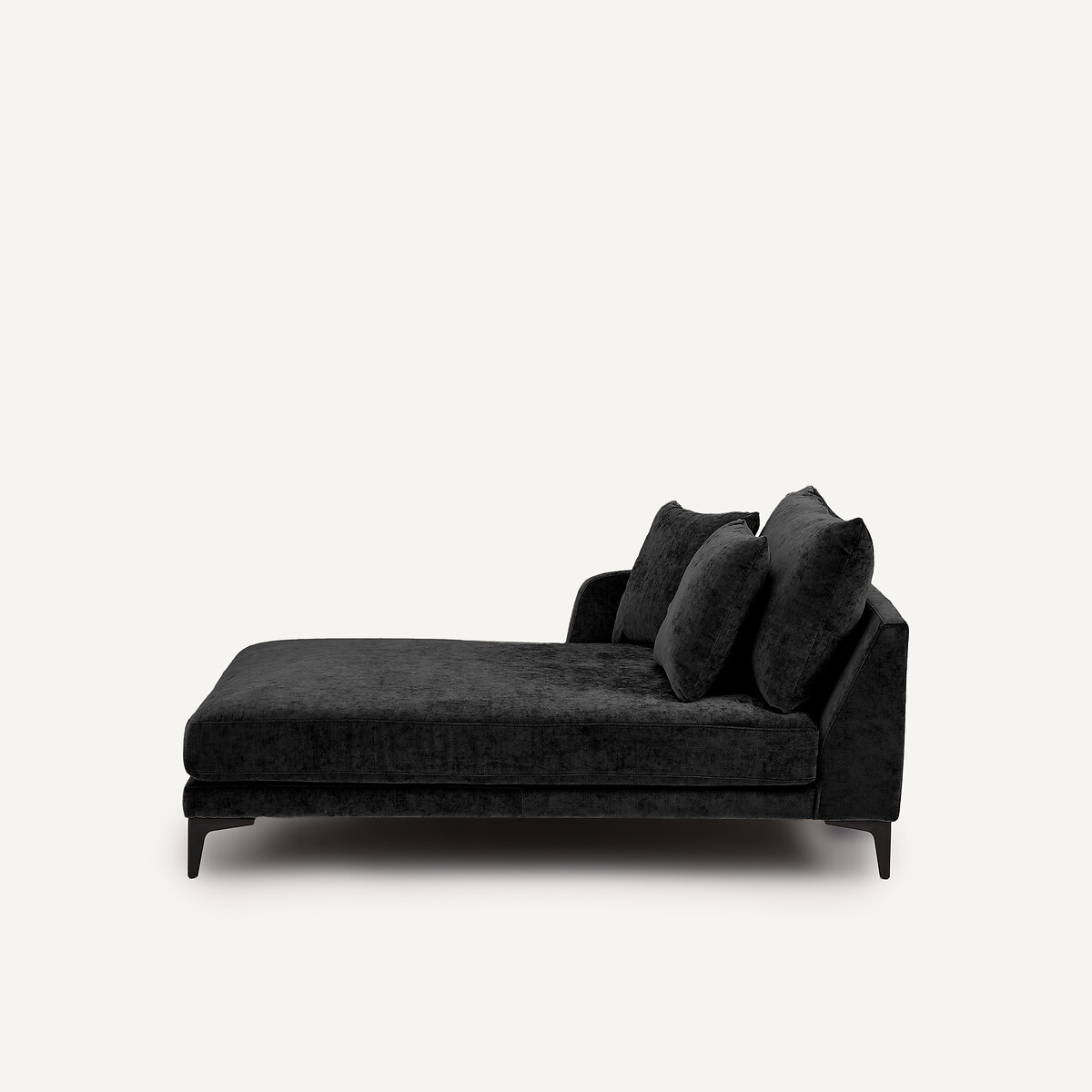 Chaise longue in velluto misto, MODERNISTE, design Emmanuel Gallina carbonio, AM.PM X EMMANUEL GALLINA