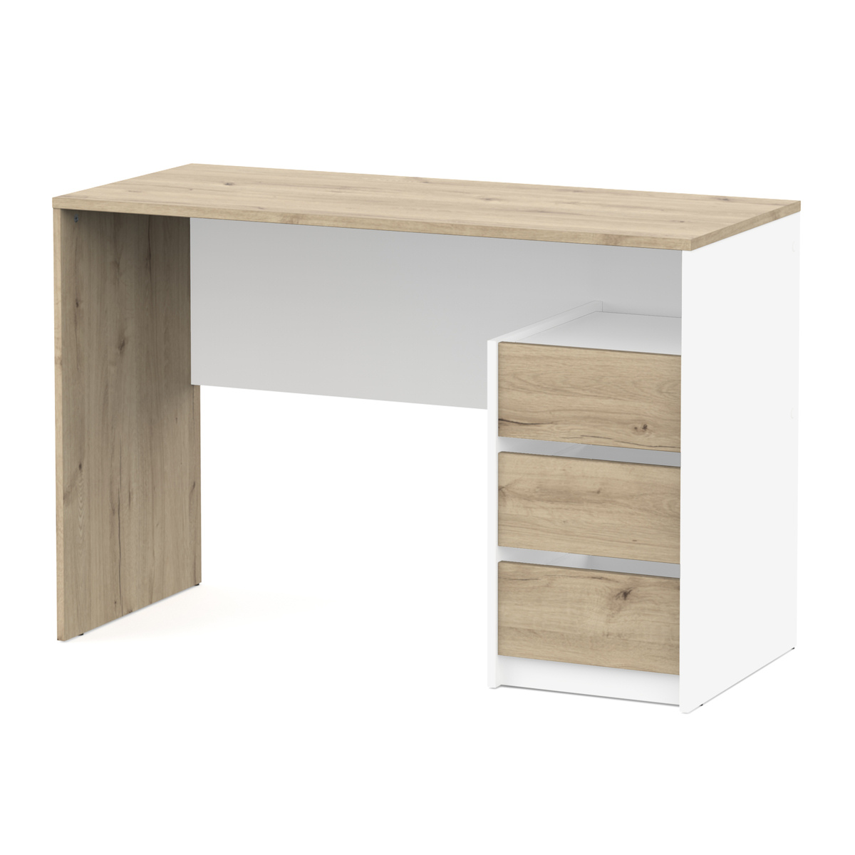 Bureau 3 tiroirs SIERRA bois clair, CALICOSY