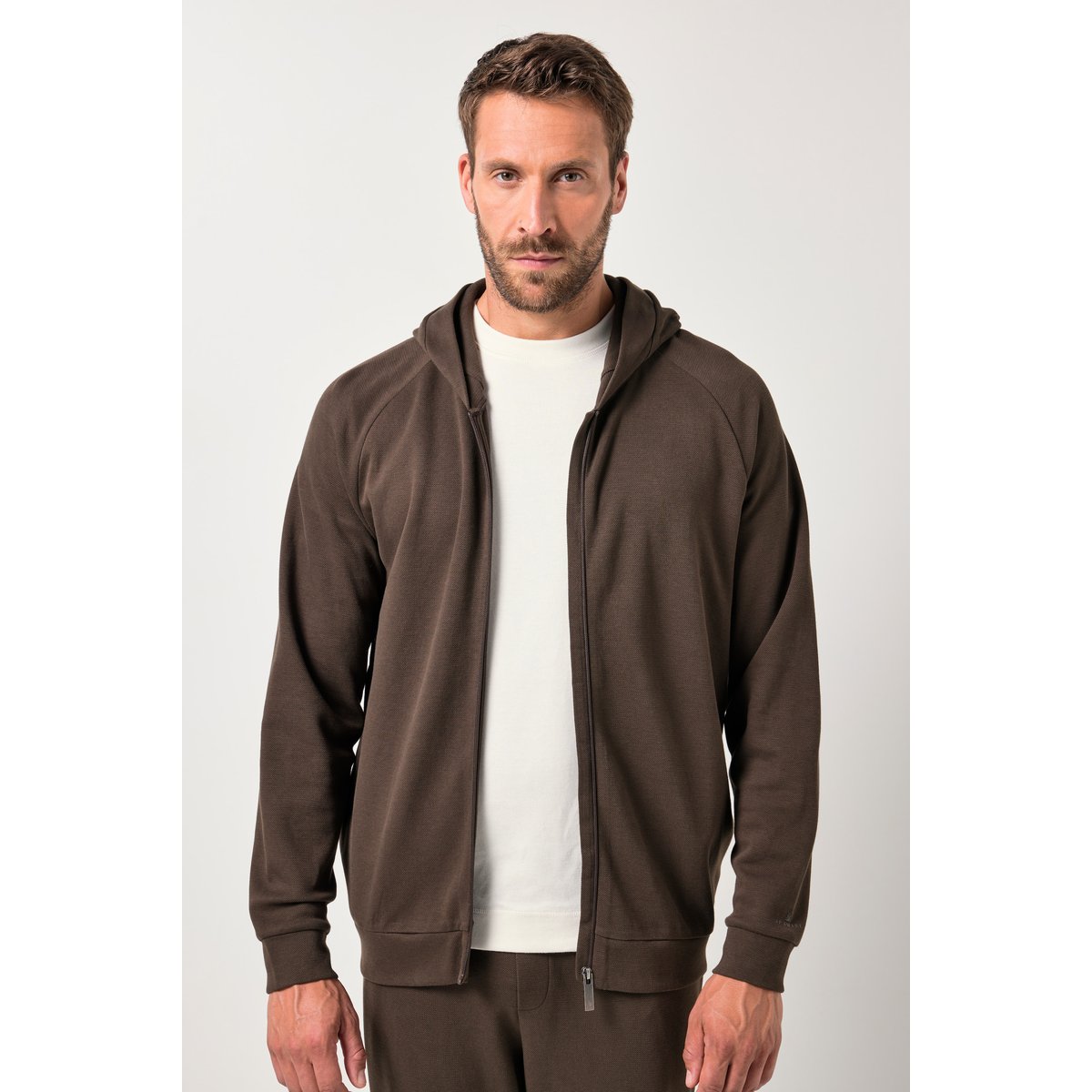 Veste à capuche d'intérieur marron foncé, JP1880