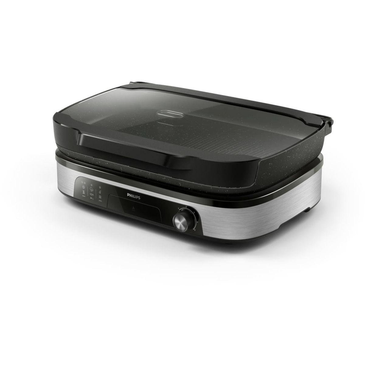 Plancha électrique HD6212/90 Grill de table Série 5000, 50x25 cm, fumoir & diffuseur d'arôme couleur unique, PHILIPS