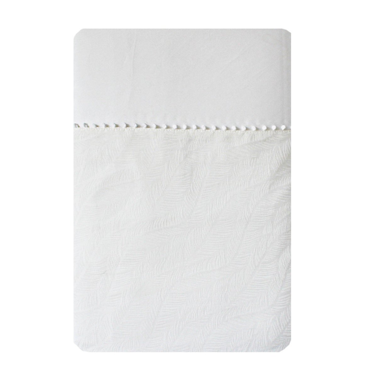 Drap plat satin de coton ALULA blanc, GARNIER THIEBAUT