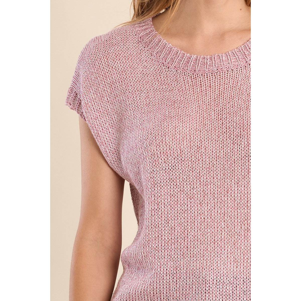 Pull manches courtes rose, MOLLY BRACKEN