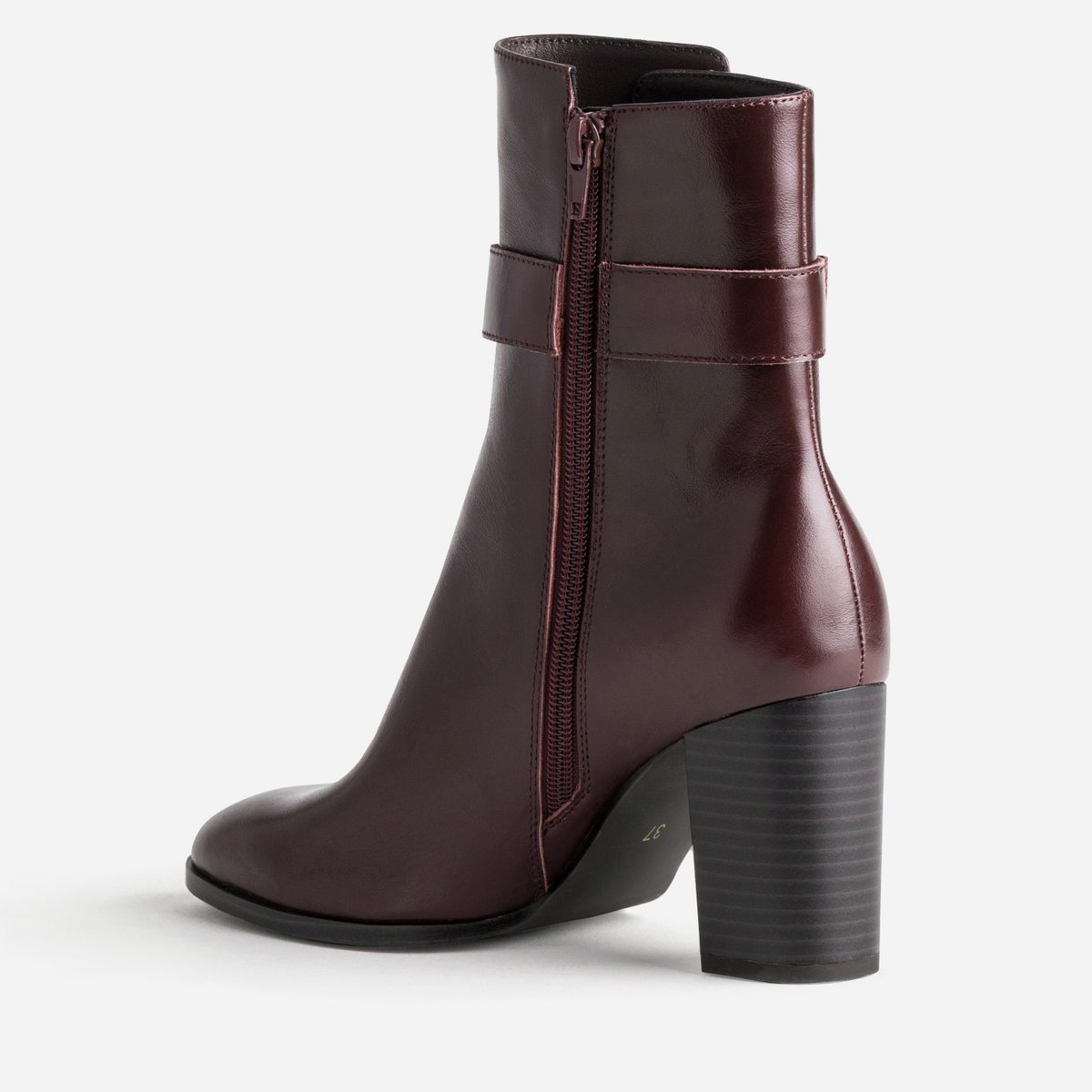 Boots À Talon en cuir NAELLE bordeaux, ERAM
