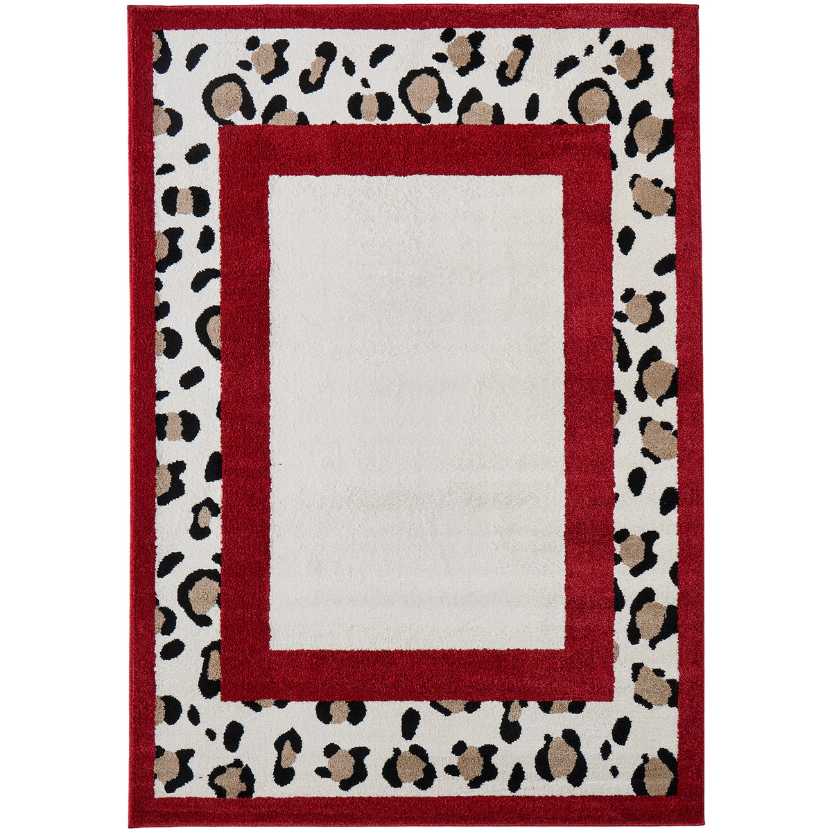 Tapis intérieur léopard LEOVAH rouge, NAZAR RUGS